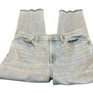 Talbots Flawless High Waist Modern Ankle Jeans Women’s 14 Light Wash